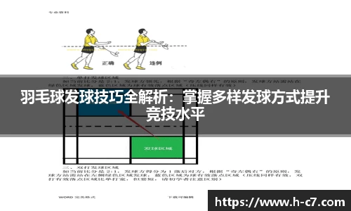 羽毛球发球技巧全解析：掌握多样发球方式提升竞技水平